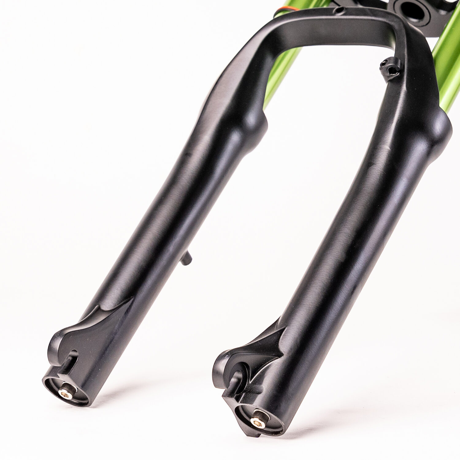 eBP LE Black Double Crown Fork with Light Green Stanchions 20" - Image 3