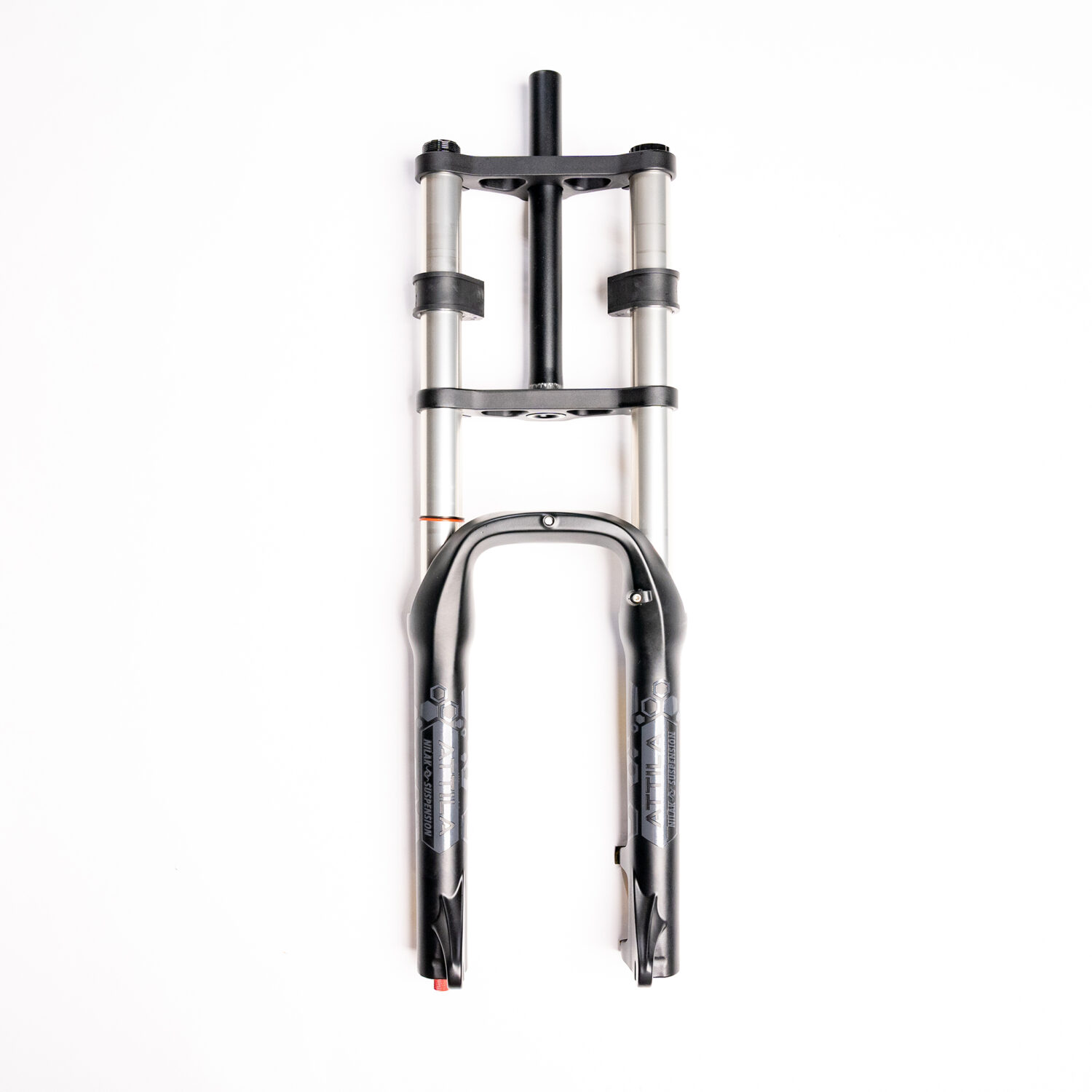 eBP LE Black Double Crown Fork with Silver Stanchions 20" - Image 2