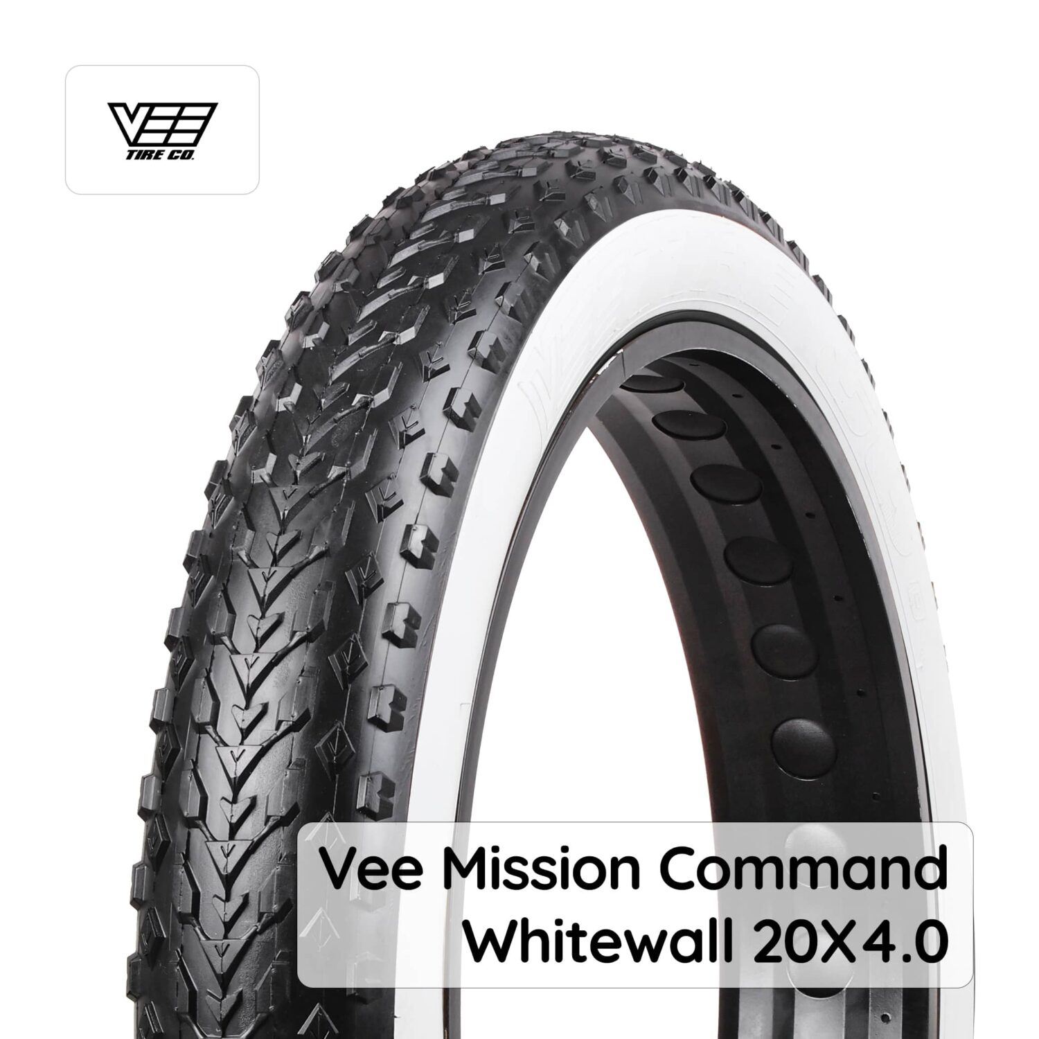 eBP Vee Tire Mission Command Whitewall 20" x 4"